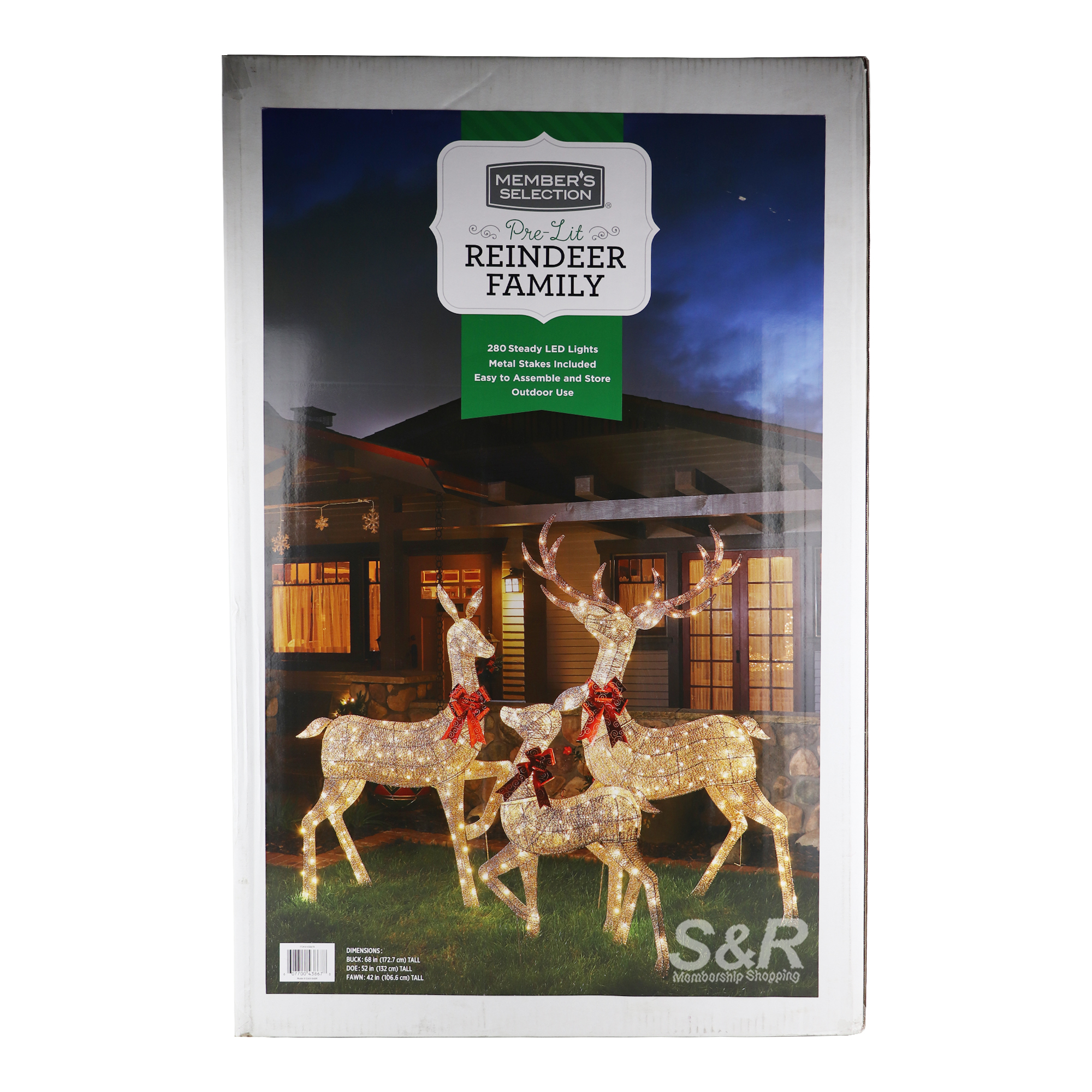 Member's Selection Pre-Lit Reindeer Family 3pcs Member's Selection Pre-Lit Reindeer Family 3pcs